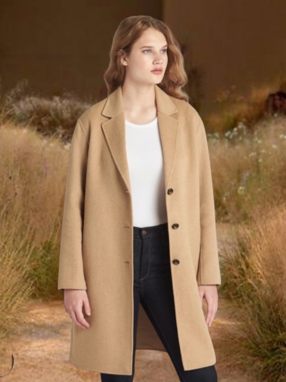 New! Gap Oversized Car 3-button Classic Camel Car Coat